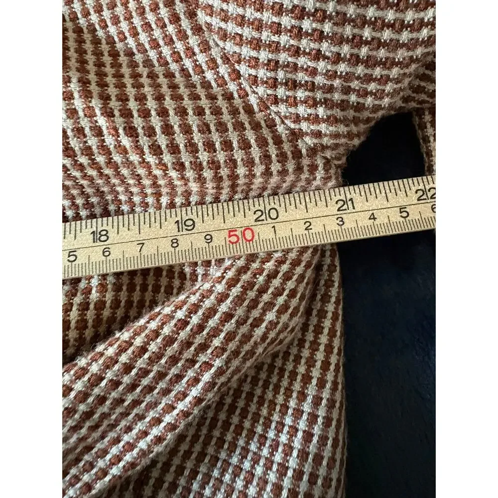 Christian Dior Vintage Cropped Houndstooth Blazer Made USA Rayon Wool Sz 2
